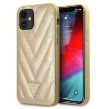 Guess V Steppelt tok, iPhone 12 Mini kompatibilis, arany tok és táska