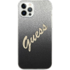 Guess Vintage Apple iPhone 12/12 Pro Szilikon Tok - Átmenetes fekete (GUE848BLK)