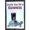  Guinness mit Schildkröte und Bierglas - Fémtábla