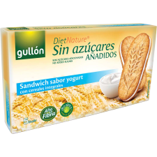  Gullon joghurtos cukormentes reggeli szendvicskeksz 220g reform élelmiszer