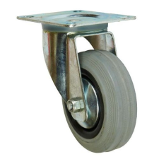  Gumi szállító kerék peremmel, 100 mm-es átmérő, forgó, csúszó csapágy teher gumiabroncs