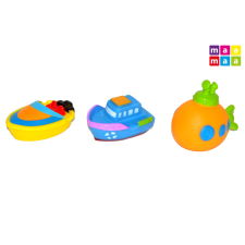 Gumihajó készlet 3 db fürdőszobai játék