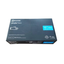 - Gumikesztyű egyszer használatos fekete nitril púdermentes M méret fekete 50 db/dob védőkesztyű