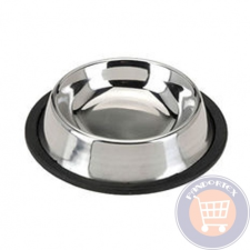  GUMIS FÉM KUTYATÁL, CICATÁL - 12CM kutyatál