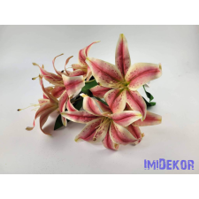 Gumis liliom 7 ágú csokor 60 cm - Krémes Cirmos dekoráció