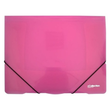 Gumis mappa E-COLLECTION A/4 műanyag pink mappa