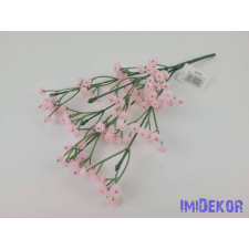  Gumis rezgő 5 ágú díszítő csokor 27 cm - Babarózsaszín dekorációs kellék