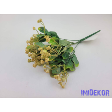 Gumós 5 ágú műzöld csokor 28 cm - Sárga dekorációs kellék