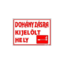 GUNGL DEKOR MATRICA DOHÁNYZÁSRA KIJELÖLT HELY FEHÉR PIROS "C" információs címke