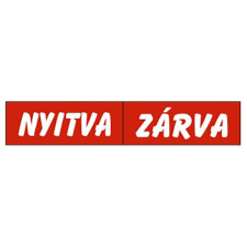 GUNGL DEKOR Piktogram Nyitva-zárva (kétold. tábla) piros információs címke