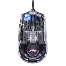 GWINGS GW9501M gaming egér átlátszó-fekete (GW9501M) egér