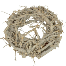  Gyapott vessző koszorú fehér D28cm dekorációs kellék