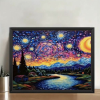  Gyémántszemes kirakó 30 x 40 cm - Csillagos égbolt