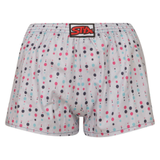  gyerek bő szárú boxeralsók Styx art klasszikus gumipántpöttyös pöttyös gumipánt (J1052) JUNIOR (7-12 éves)