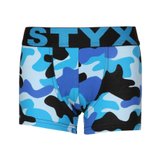  Gyerek boxeralsó Styx art sportos gumipánt terepszínű kék (GJ1850) 9-11 éves