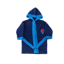  Gyerek köntös - Mikroszálas kapucnis - Pókember - 110-116 - középkék gyerek köntös