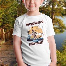  Gyerek póló horgásznak - Horgászatra születtem