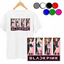 GYEREK PÓLÓ NYOMTATOTT - KPOP FEKETE RÓZSASZÍN BP - S 122-128 gyerek póló