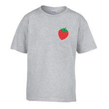  Gyerek póló Ovis jelel Eper mintával Szürke 122 méret gyerek póló