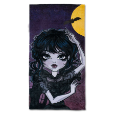  Gyerek törölköző Boszi - lila/fekete babatörülköző, kifogó