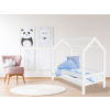  Gyerekágy HÁZIKÓ D3 fehér 80 x 160 cm Ágyrács: Lamellás ágyrács, Matrac: EASYSOFT 8 cm matrac, Ágy alatti tárolódoboz: Fehér tárolódoboz