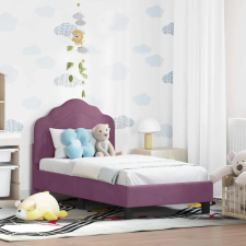  Gyerekágy keret fejtámlával Lila 70 x 140 cm Bársony gyermekbútor