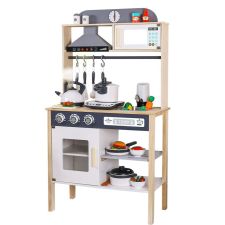  Gyerekeknek készült fa konyha kiegészítőkkel Scandi Montessori Baby Mix konyhakészlet