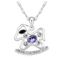 Gyerekkorom Swarovski kristályos nyaklánc-lila nyaklánc