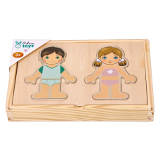  Gyermekek a világ körül mágneses öltöztető puzzle, kirakós