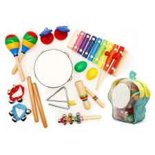Gyermekeknek szóló 10 hangszeres készlet hátizsákkal - Ecotoys játékhangszer
