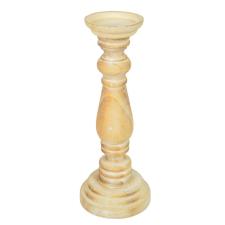  Gyerta tartó fa fehér mosott D14cm M35cm dekorációs kellék