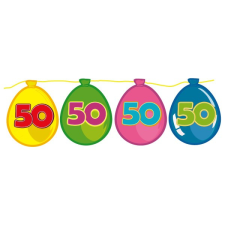 Gyertya & Decor Évszámos lufi füzér 50-es számmal party kellék