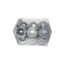 Gyertya &amp; Decor Karácsonyfadísz kis gömb ezüst karácsonyfadísz