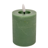  Gyertya LED-es időzítős elemes (elem nélkül) zöld D7cm M11cm