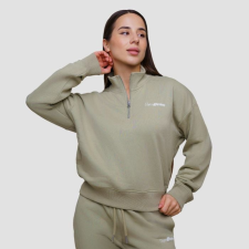 GymBeam Agile 1/2 Zip női pulóver Sage női pulóver, kardigán