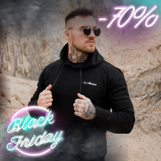 GymBeam Athlete Black White pulcsi XL