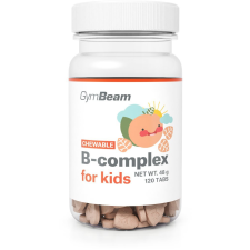 GymBeam B-komplex, rágótabletta gyerekeknek - sárgabarack, 120 db vitamin és táplálékkiegészítő