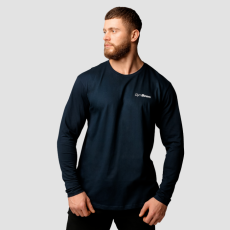 GymBeam Basic hosszú ujjú férfi póló Navy S