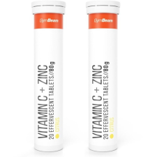 GymBeam C-vitamin + cink pezsgő citrus 2 × 20 tabletta vitamin és táplálékkiegészítő