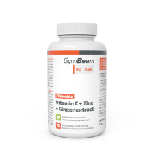 GymBeam Chewable Vitamin C + Zinc + Ginger extract 90 tabl. vitamin és táplálékkiegészítő