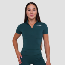 GymBeam Ignite női cropped póló Dark Green XXL női póló