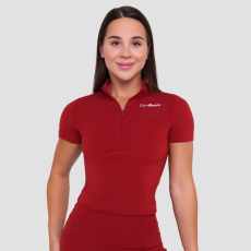 GymBeam Ignite női cropped póló Dark Red XXL