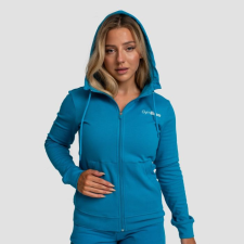 GymBeam Limitless női cipzáras pulóver Aquamarine női pulóver, kardigán