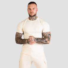 GymBeam Men‘s Fitted TRN T-shirt Sand