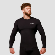 GymBeam Mid kompressziós hosszú ujjú póló Black L férfi póló