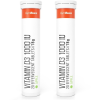 GymBeam pezsgőtabletta D3-vitamin 1000 NE Zöld alma 2 × 20 tabletta
