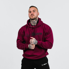 GymBeam PRO Hoodie Burgundy pulóver - GymBeam