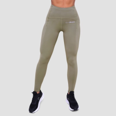 GymBeam Pulse női futóleggings Vetiver XS