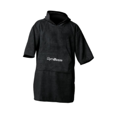 GymBeam Terry poncsó-törölköző Black lakástextília