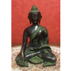  Gyógyító Buddha réz szobor, fekete-zöld - 28 cm